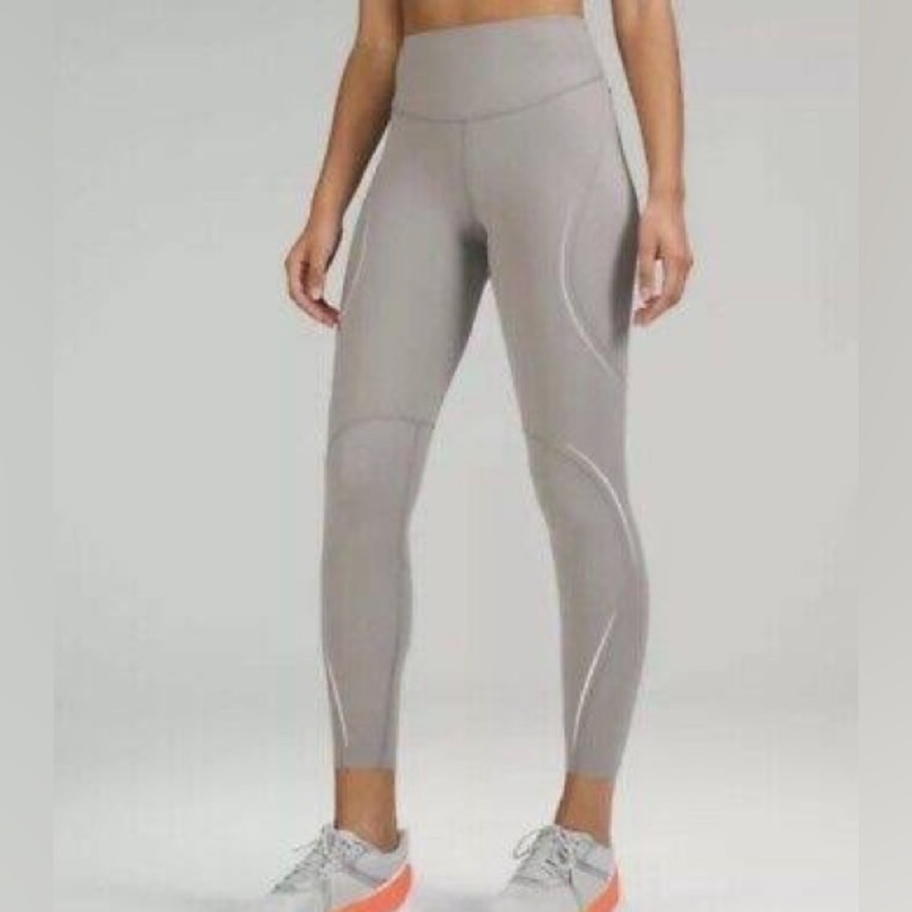 Lululemon Base Pace High-Rise Reflective Tight 25" in Gull Grey